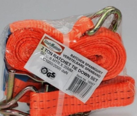 Spanband robuust nauw geweven riem + ratel 35 mm x 6 mtr