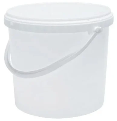 Witte emmer + deksel