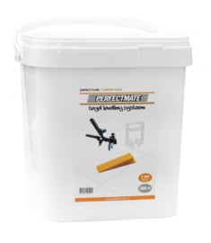 Levelling starterskit Basic Perfectmate voor voegbreedte van 2.0mm voor tegeldiktes van 3 t/m 13mm; 100 stuks per verpakking (100 clips, 100 spie, 1x plastic tang en 1 emmer)