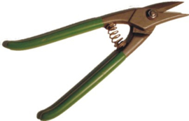 Blikschaar groene greep 225 mm met veer Schwan