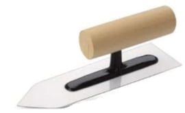 Japanse flexibele transparante spaan met punt 210 x 60 x 1 mm houten greep