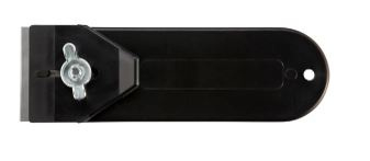 Zwarte schraper met vervangbaar mesje