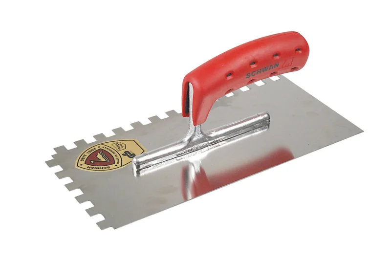 Tegellijmspaan 2-zijden 12 x 28 cm softgreep RVS Schwan