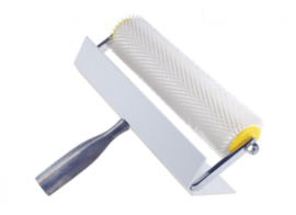 Ontluchtingsroller / prikroller 250 x 11 mm pen incl. spatbeugel Schwan